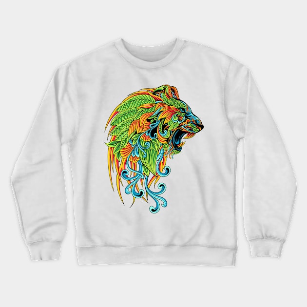 Lion Ornate Crewneck Sweatshirt by Tuye Project